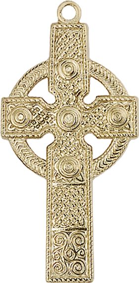 14KT GOLD KILKLISPEEN CROSS MEDAL - 1 3/8" x 5/8"