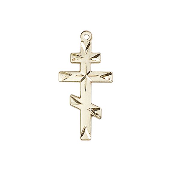 14KT GOLD ST ANDREW CROSS MEDAL - 3/4" x 3/8"