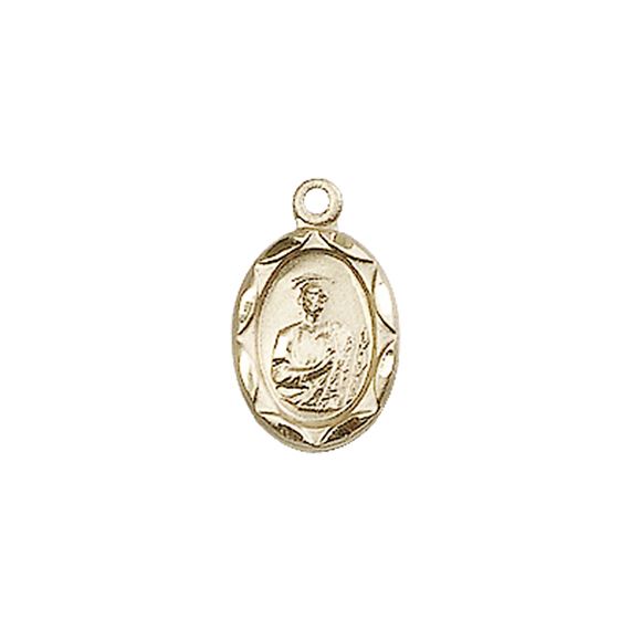 14KT GOLD ST JUDE MEDAL - 1/2" x 1/4"