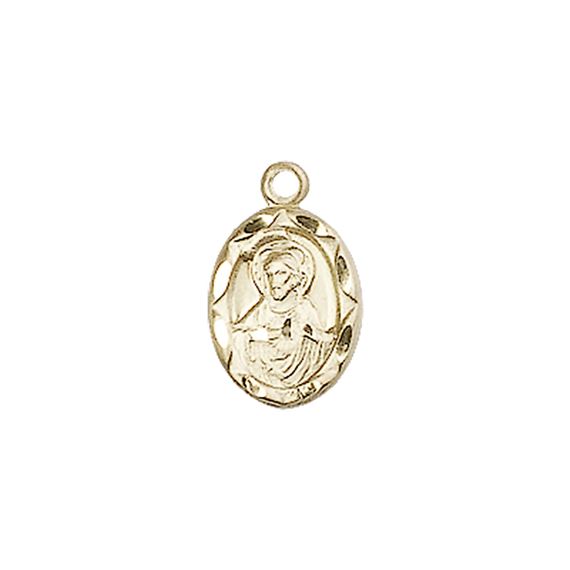 14KT GOLD SCAPULAR MEDAL - 1/2" x 1/4"