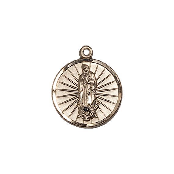 14KT GOLD OUR LADY OF GUADALUPE MEDAL