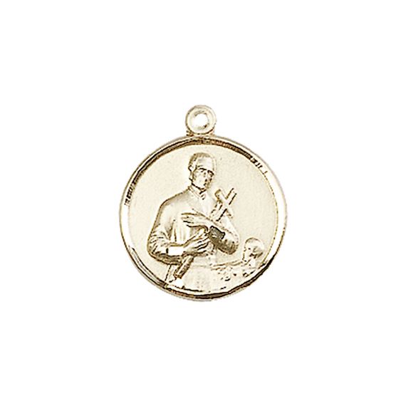 14KT GOLD ST GERARD MEDAL - 5/8" x 1/2"