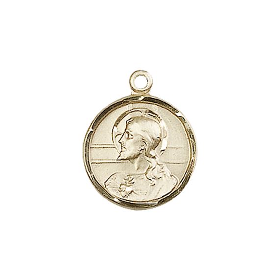 14KT GOLD SCAPULAR MEDAL - 5/8" x 1/2"