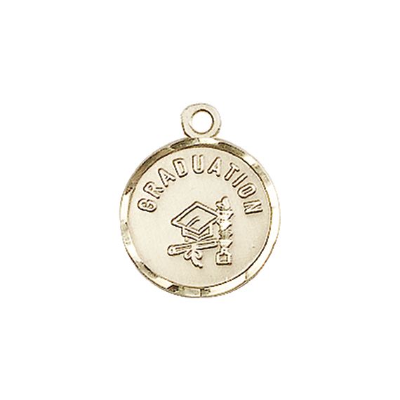 14KT GOLD GRADUATION MEDAL - 5/8" x 1/2"