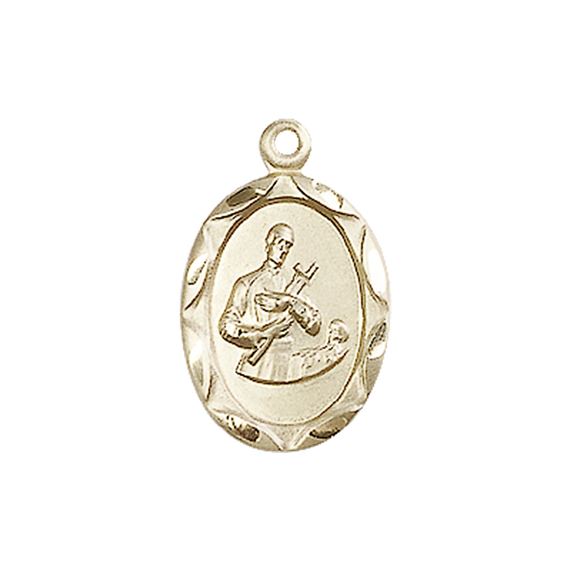 14KT GOLD ST GERARD MEDAL - 3/4" x 3/8"