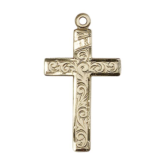 14KT GOLD CROSS MEDAL