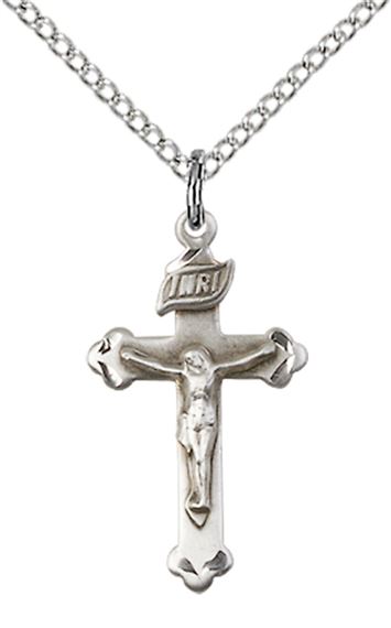 STERLING SILVER CRUCIFIX PENDANT WITH CHAIN - 7/8