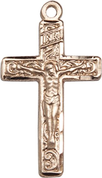14KT GOLD CRUCIFIX MEDAL