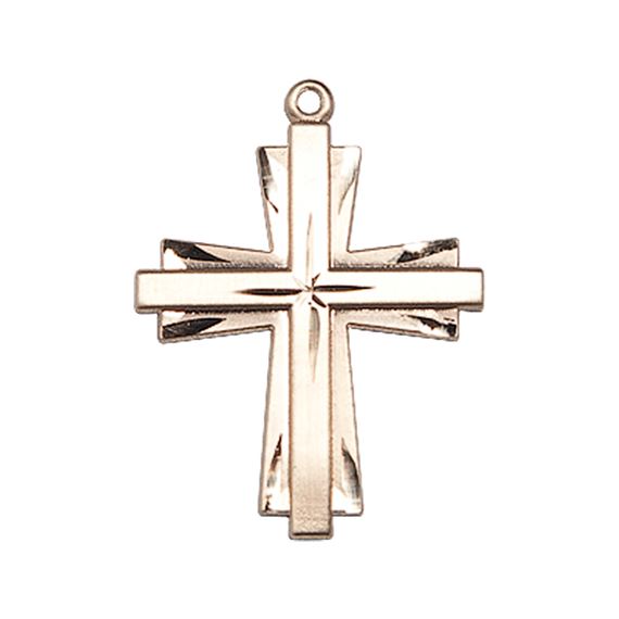 14KT GOLD CROSS MEDAL