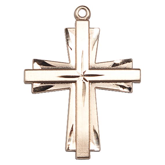 14KT GOLD CROSS MEDAL