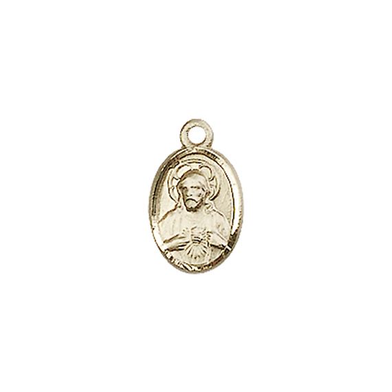 14KT GOLD SCAPULAR MEDAL - 1/2" x 1/4"