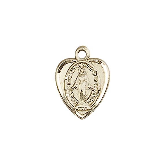 14KT GOLD MIRACULOUS MEDAL - 1/2" x 3/8"