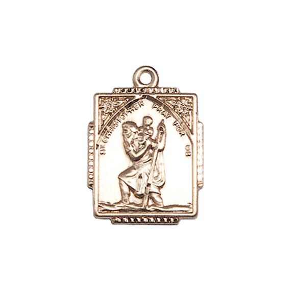 14KT GOLD ST CHRISTOPHER MEDAL