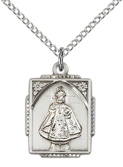 STERLING SILVER INFANT OF PRAGUE PENDANT WITH CHAIN