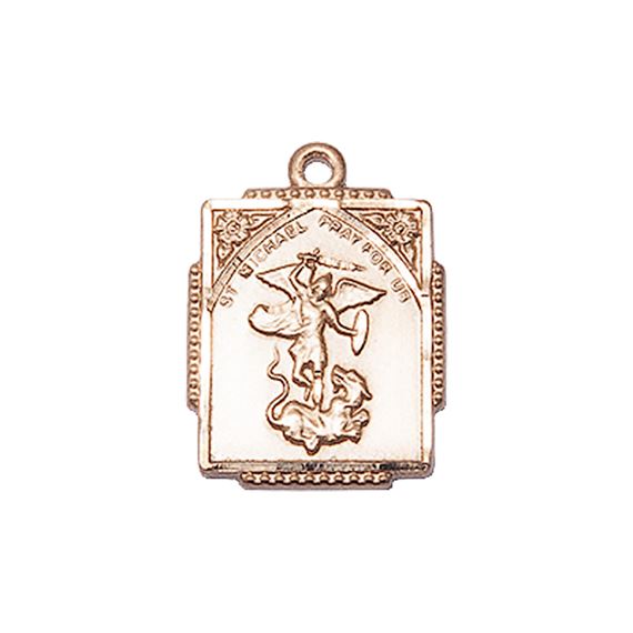 14KT GOLD ST MICHAEL THE ARCHANGEL MEDAL