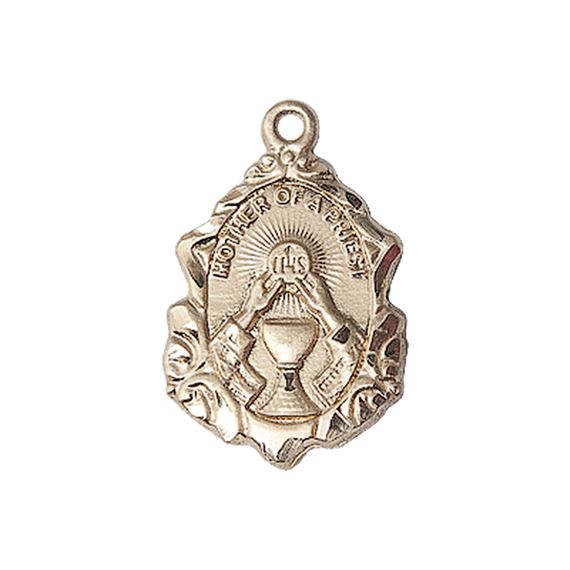 14KT GOLD MOTHER OF A PRIEST MEDAL