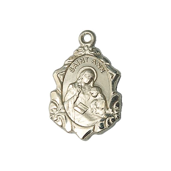 14KT GOLD ST ANN MEDAL - 3/4" x 1/2"