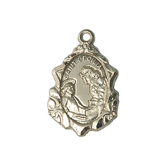 14KT GOLD ST CECILIA MEDAL