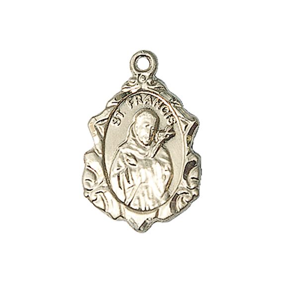 14KT GOLD ST FRANCIS MEDAL