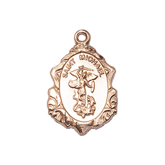 14KT GOLD ST MICHAEL THE ARCHANGEL MEDAL