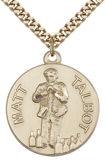 14KT GOLD FILLED MATT TALBOT PENDANT WITH CHAIN