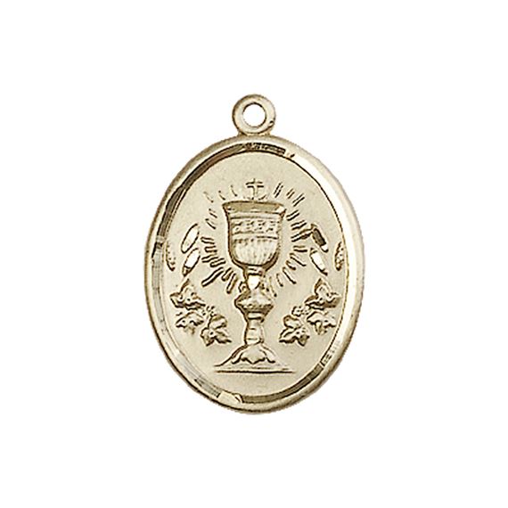 14KT GOLD CHALICE MEDAL - 3/4" x 1/2"