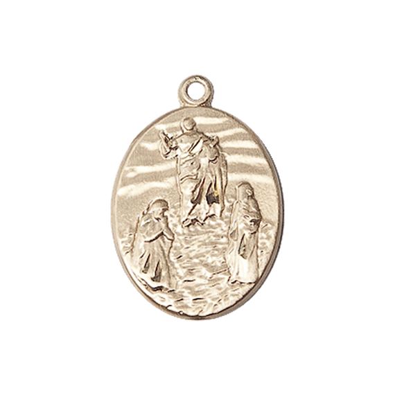 14KT GOLD TRANFIGURATION MEDAL - 1" x 3/4"