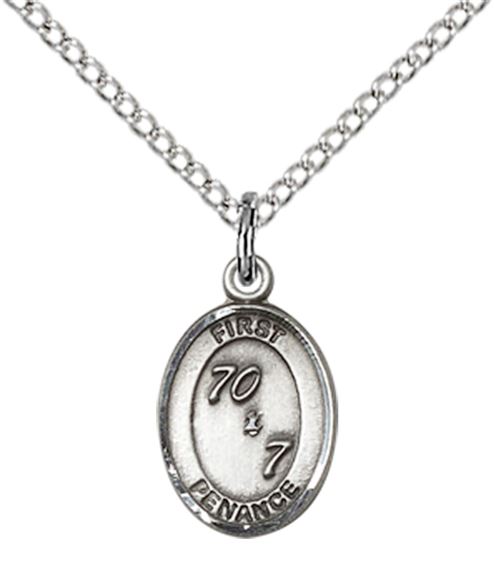 STERLING SILVER FIRST PENANCE PENDANT WITH CHAIN