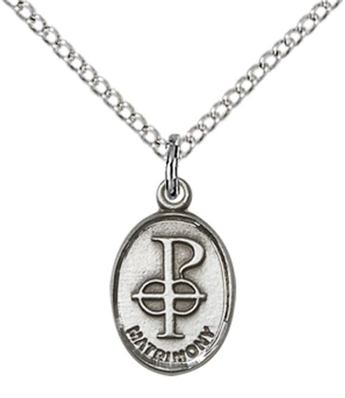 STERLING SILVER MATRIMONY PENDANT WITH CHAIN - 1/2" x 1/4"