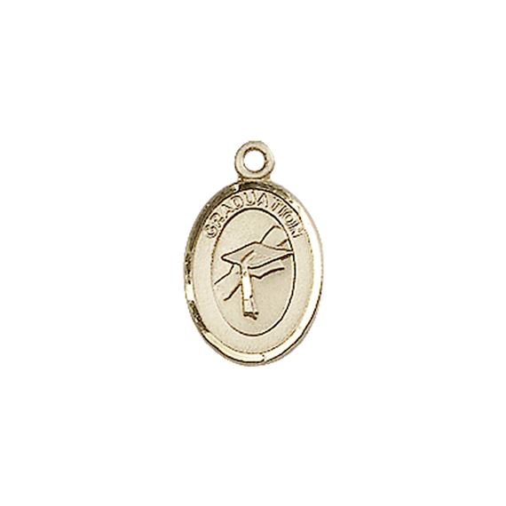 14KT GOLD GRADUATION MEDAL - 1/2" x 1/4"