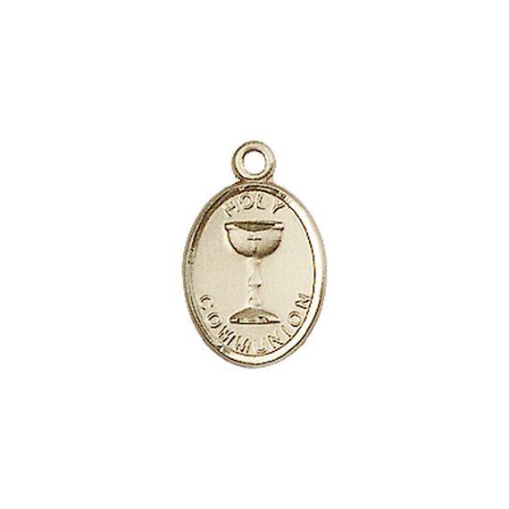 14KT GOLD EUCHARISTIC MEDAL - 1/2" x 3/8"