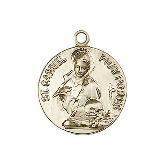 14KT GOLD ST GABRIEL OF THE BLESSED VIRGIN MEDAL