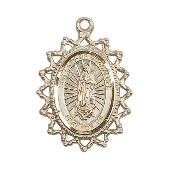 14KT GOLD OUR LADY OF GUADALUPE MEDAL