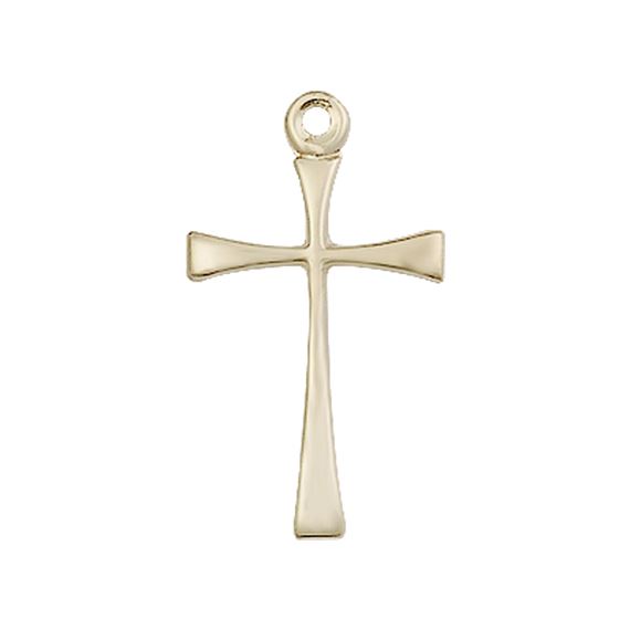 14KT GOLD MALTESE CROSS MEDAL - 7/8" x 1/2"
