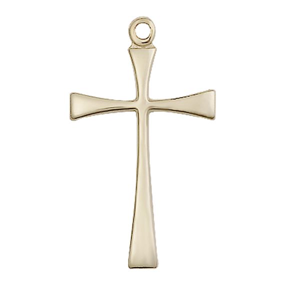 14KT GOLD MALTESE CROSS MEDAL - 1 1/8" x 5/8"