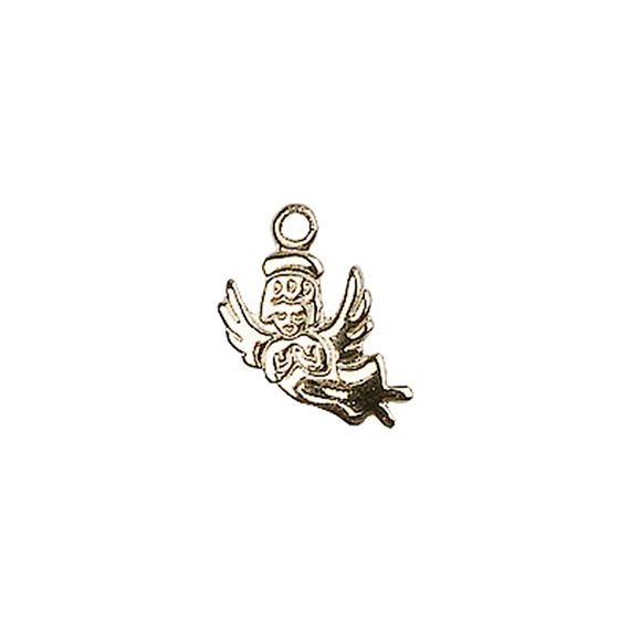 14KT GOLD GUARDIAN ANGEL MEDAL - 3/8" x 3/8"