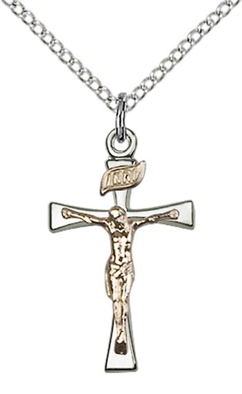 GF-SS MALTESE CRUCIFIX PENDANT WITH CHAIN - 7/8" x 1/2"