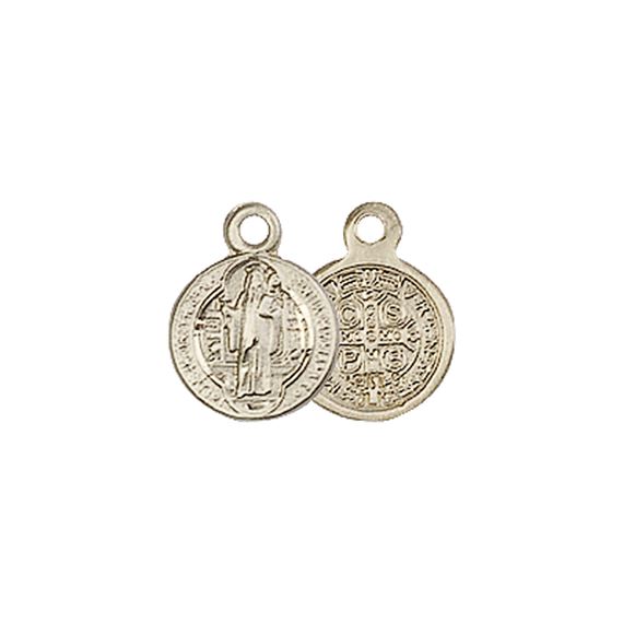 14KT GOLD ST BENEDICT MEDAL - 3/8" x 1/4"