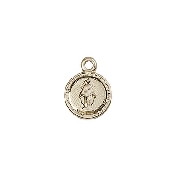14KT GOLD MIRACULOUS MEDAL - 3/8" x 1/4"