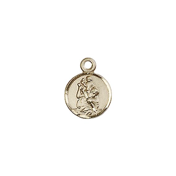 14KT GOLD ST CHRISTOPHER MEDAL - 3/8" x 1/4"