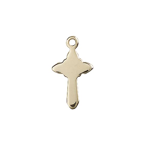 14KT GOLD CROSS MEDAL - 5/8" x 3/8"