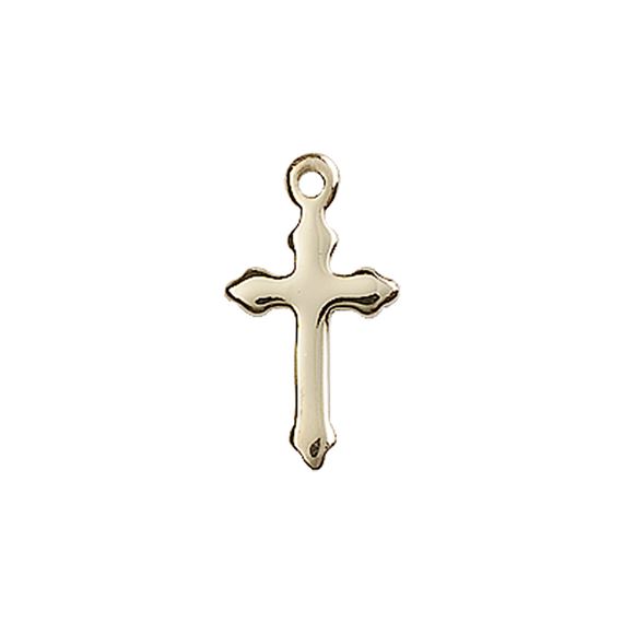 14KT GOLD CROSS MEDAL - 5/8" x 3/8"