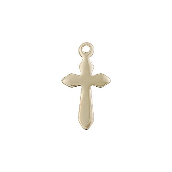 14KT GOLD CROSS MEDAL - 5/8" x 3/8"