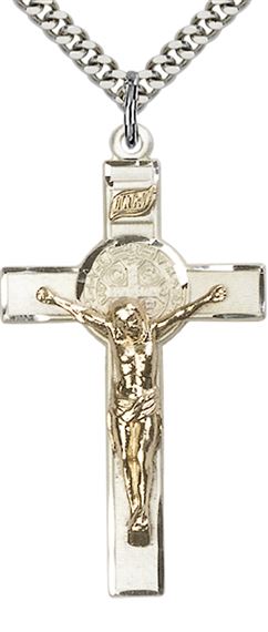 ST. BENEDICT CRUCIFIX PENDANT WITH CHAIN