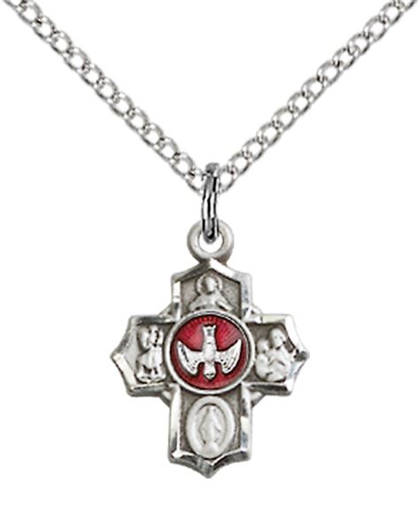 STERLING SILVER 5-WAY PENDANT WITH CHAIN - 1/2" x 3/8"