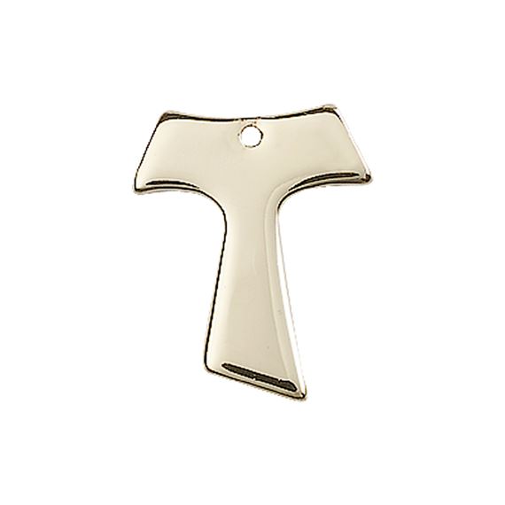 14KT GOLD TAU CROSS MEDAL - 3/4" x 5/8"