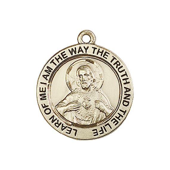 14KT GOLD SCAPULAR MEDAL - 3/4" x 3/4"