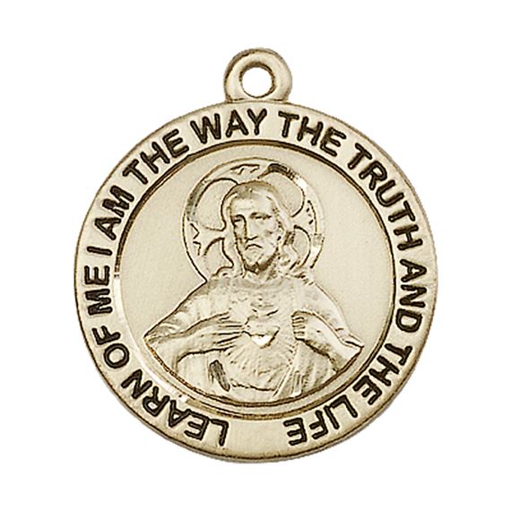 14KT GOLD SCAPULAR MEDAL - 1" x 7/8"