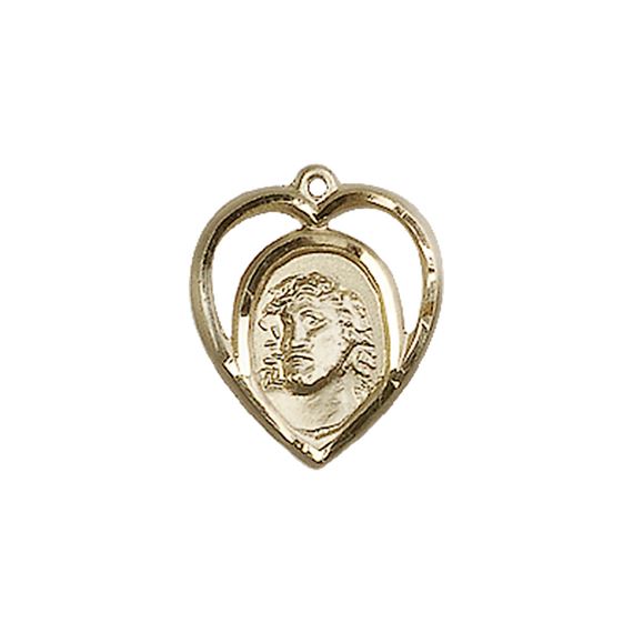 14KT GOLD ECCE HOMO MEDAL - 5/8" x 1/2"