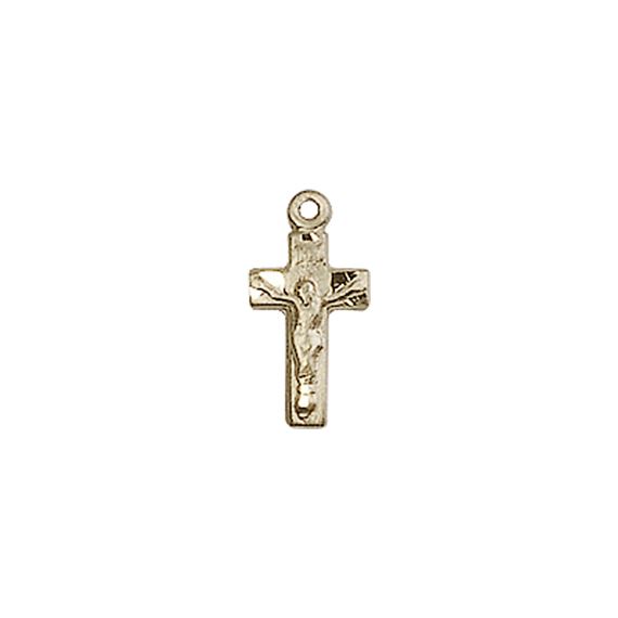 14KT GOLD CRUCIFIX MEDAL - 1/2" x 1/4"